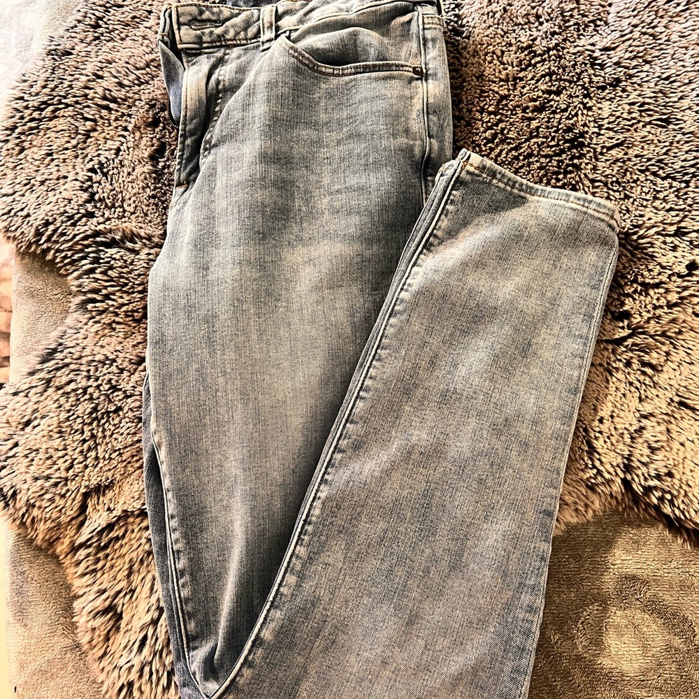Express Men's Light Blue Slim Jeans - Picture 2 of 5
